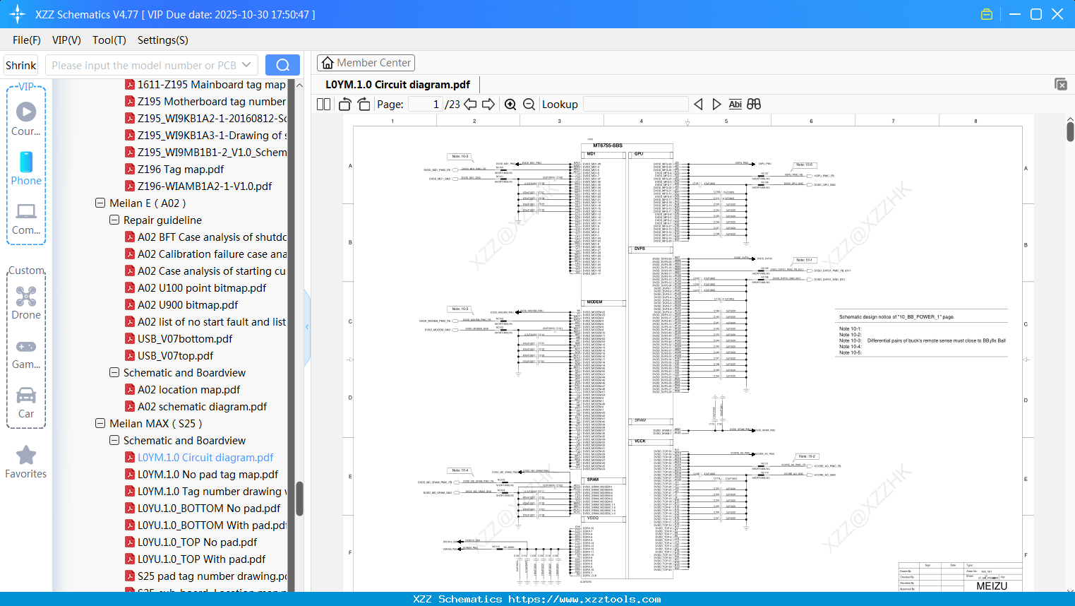Meizu L0YM.1.0 Circuit Diagram